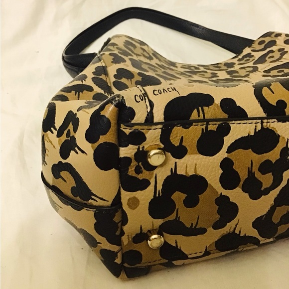 Coach Leopard Print Edie Shoulder Bag - Picture 8 of 15